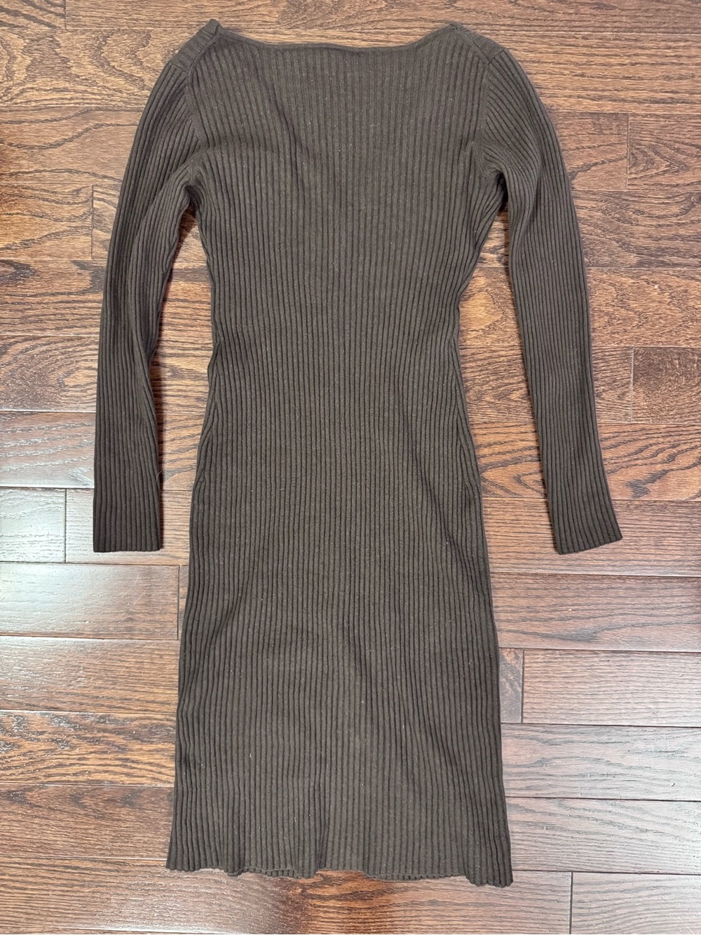 Babaton Avalon Merino Wool Knit Midi Dress Espresso Brown M - Picture 4 of 13